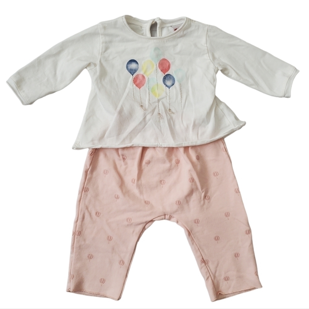 🍁 Play Up Hot Air Balloon Pink Pants Long Sleeve Shirt Play Set